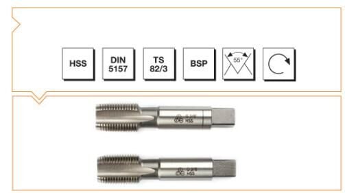 MTE Makina Takım HSS Whitworth Boru Vidalı 2'li Takım Kılavuzu - BSP 1/4 B00102301316