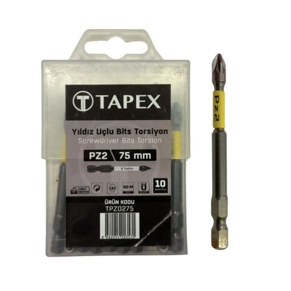 Tapex Torsiyon Bits Uç Pz2 75 Mm