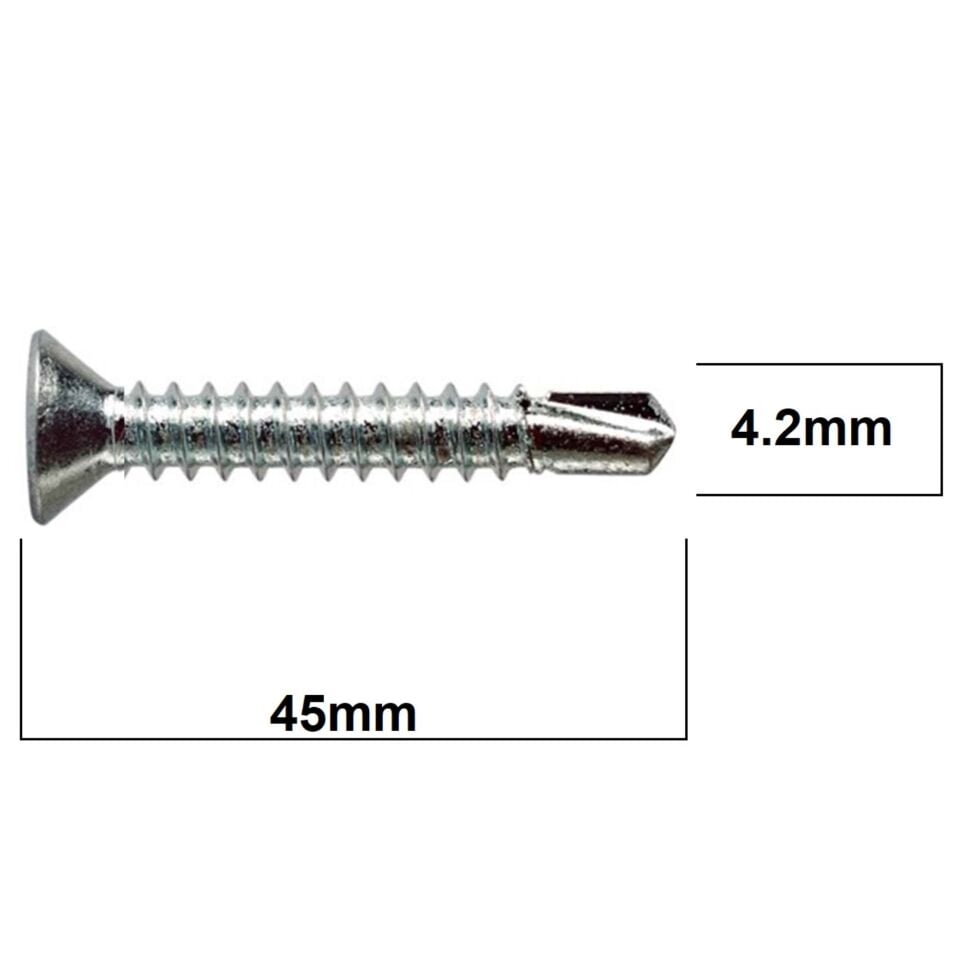 Akdeniz Yhb Matkap Uçlu Vida 4.2x45 (500 Ad.)