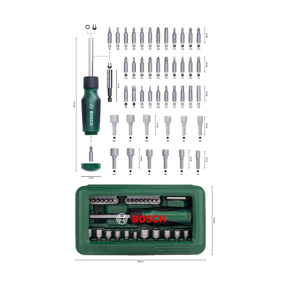 Bosch Vidalama Ve Lokma Ucu Seti 46 Lı 2607019504