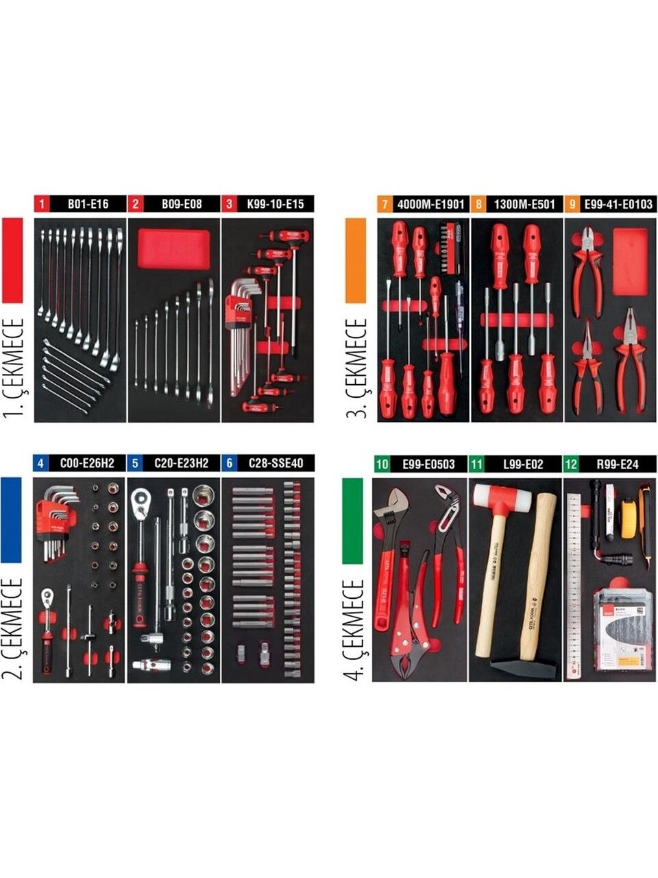 Ceta Form 321 Parça BMW Mekanik Otomotiv Alet Seti (A01M-08 içinde) - A50BMW-321A01MT