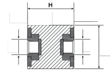 LTC806012 Civatalı Kauçuk Takoz