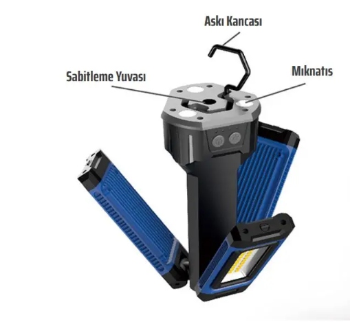 Rico 013-RC0039 Tripodlu Şarjlı LED Çalışma Lambası