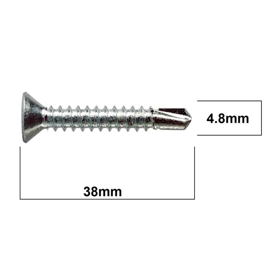 Akdeniz Yhb Matkap Uçlu Vida 4.8x38 (500 Ad.)