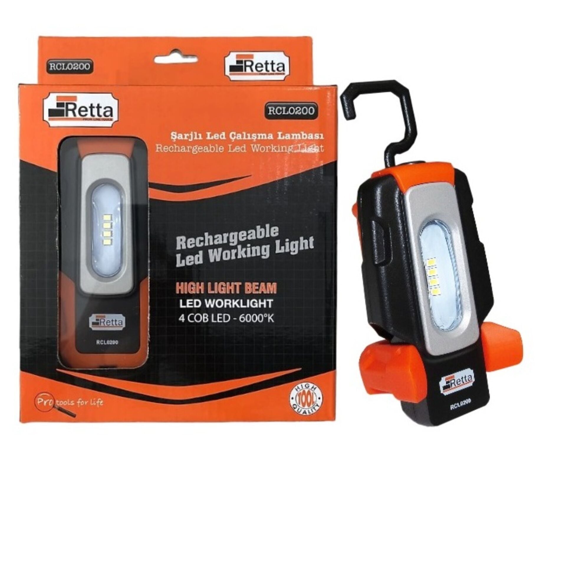 Retta Rcl0200 Sarjlı Led Çalışma Lambası 200 Lümen