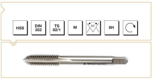 MTE Makina Takım HSS Metrik Normal Vidalı Son Kılavuz M3 B00104040300