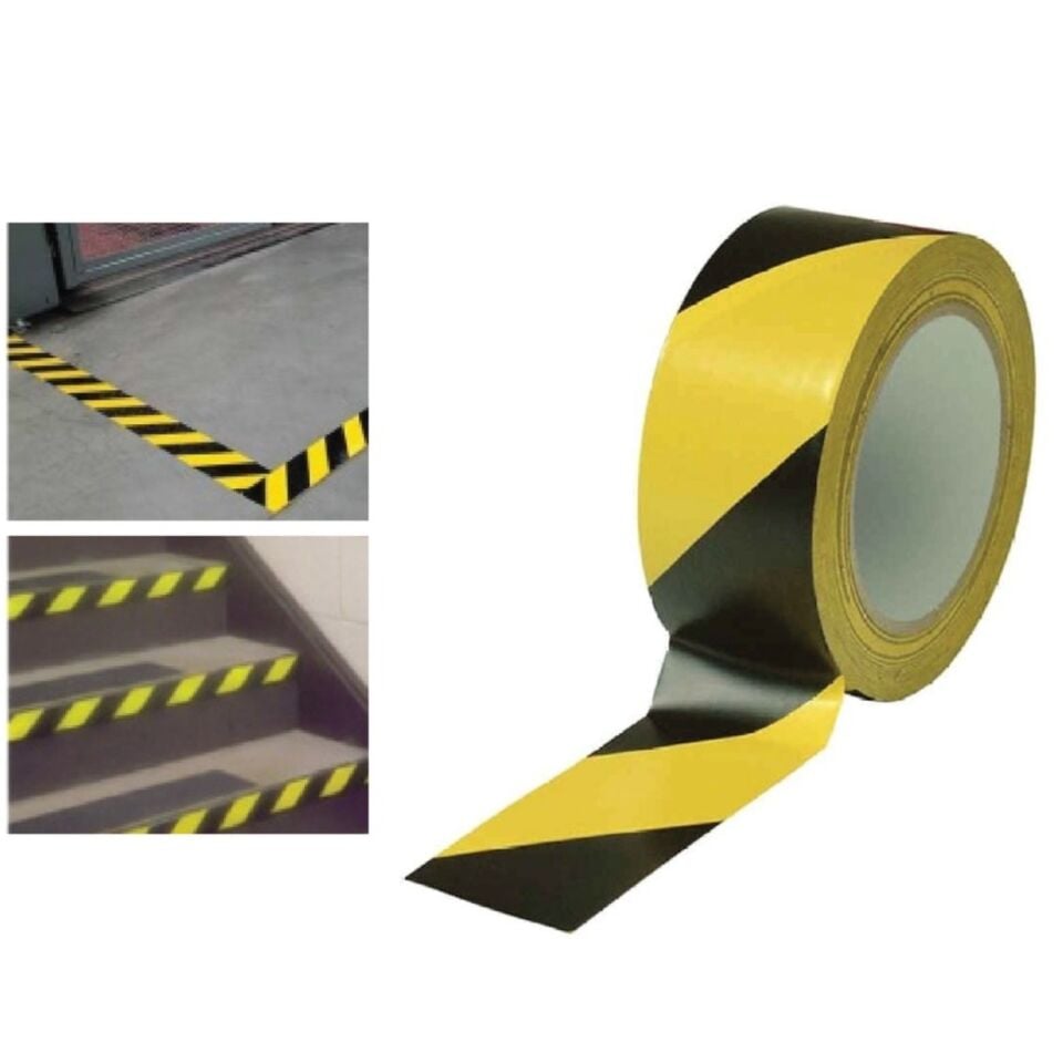 Yer İşaretleme Bantı 50 Mmx30 Yrd Sarı Siyah