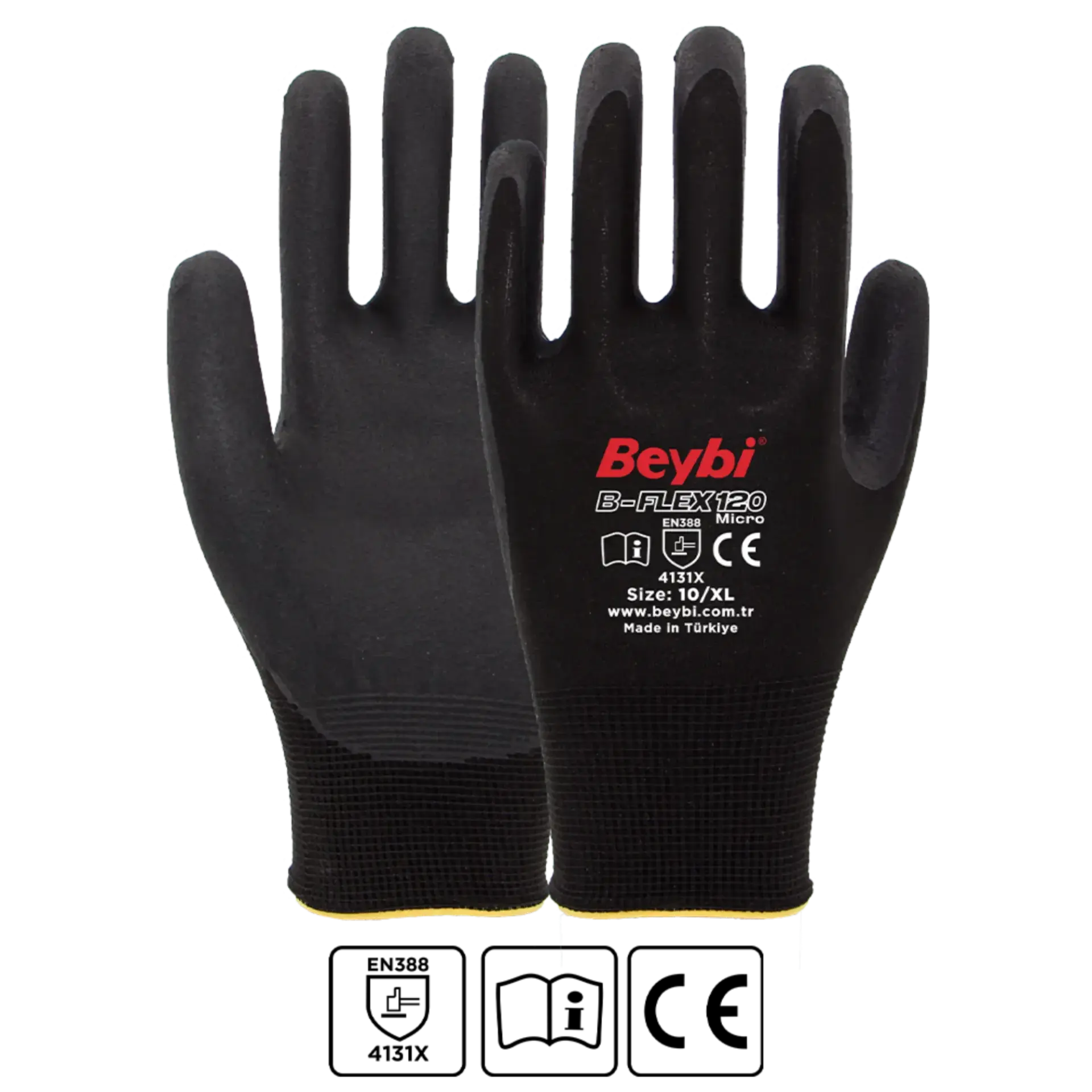 Beybi B-flex120 Micro Köpük Nitril Eldiven No:10
