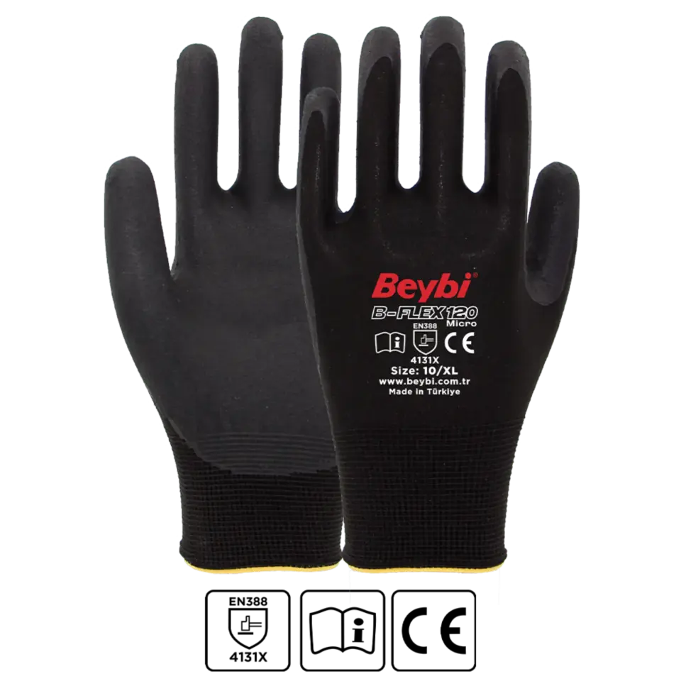 Beybi B-flex120 Micro Köpük Nitril Eldiven No:10