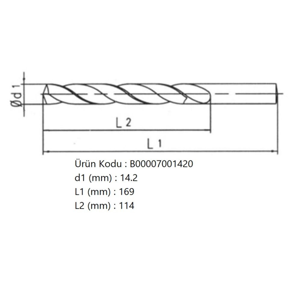 Mte Hss Taşl.matkap Ucu Dın388 14.2 Mm 7001420