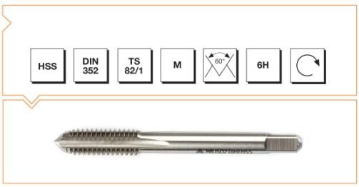 MTE Makina Takım HSS Metrik Normal Vidalı Son Kılavuz M10 B00104041000