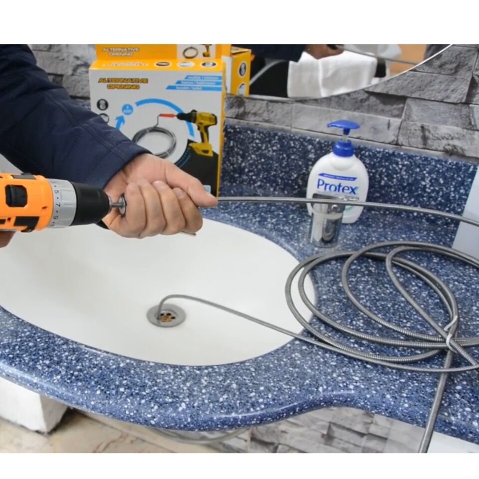 Lavabo Ve Wc Açıcı Matkaba Takılan 3 Mt 2 Li Set