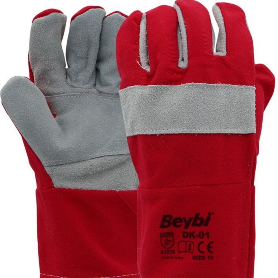 Beybi Dk-01 Koton Montaj Eldiveni Kırmızı