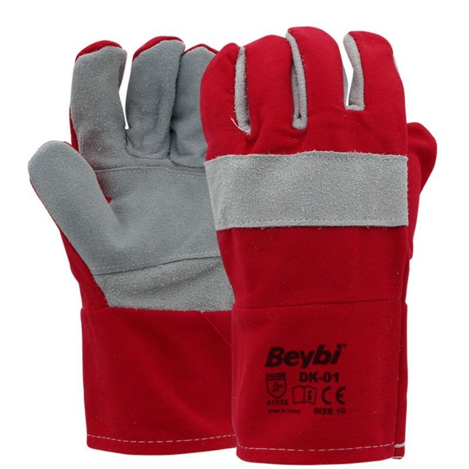 Beybi Dk-01 Koton Montaj Eldiveni Kırmızı