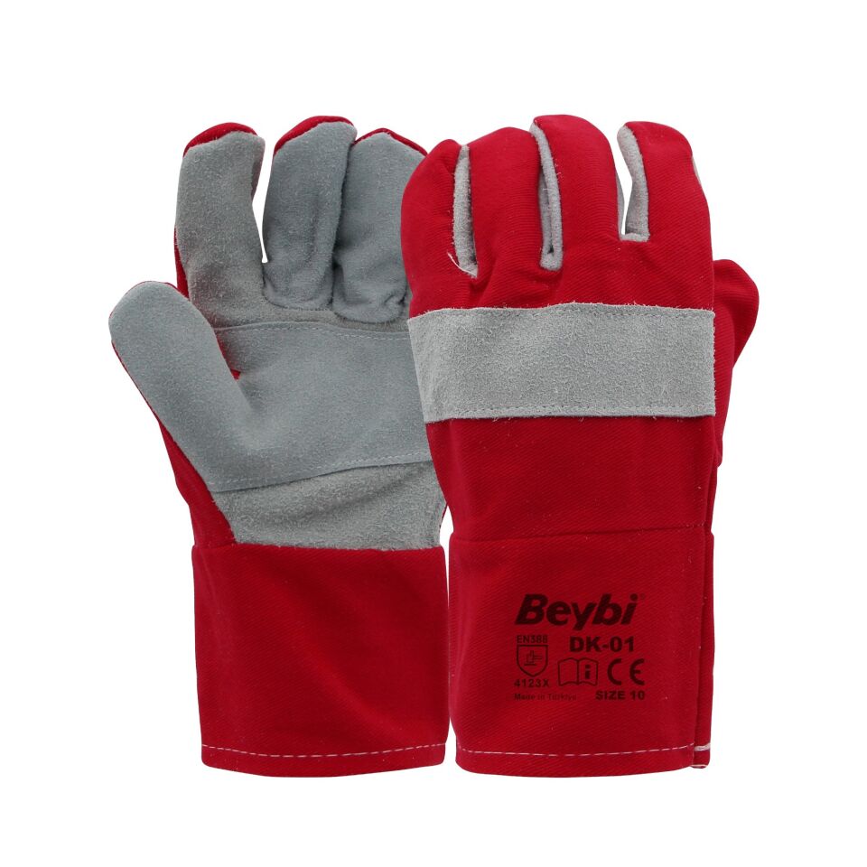 Beybi Dk-01 Koton Montaj Eldiveni Kırmızı