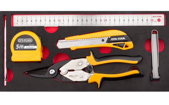 Ceta Form 6 Parça Ölçüm ve Kesim Alet Seti (EVA'lı) - JP99-E06