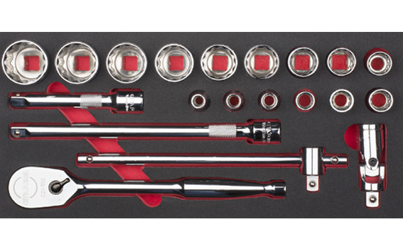 Ceta Form 20 Parça 1/2''12 Köşe (Yıldız) Lokma Takımı (SAE) (EVA'lı) - C20A-E20BT