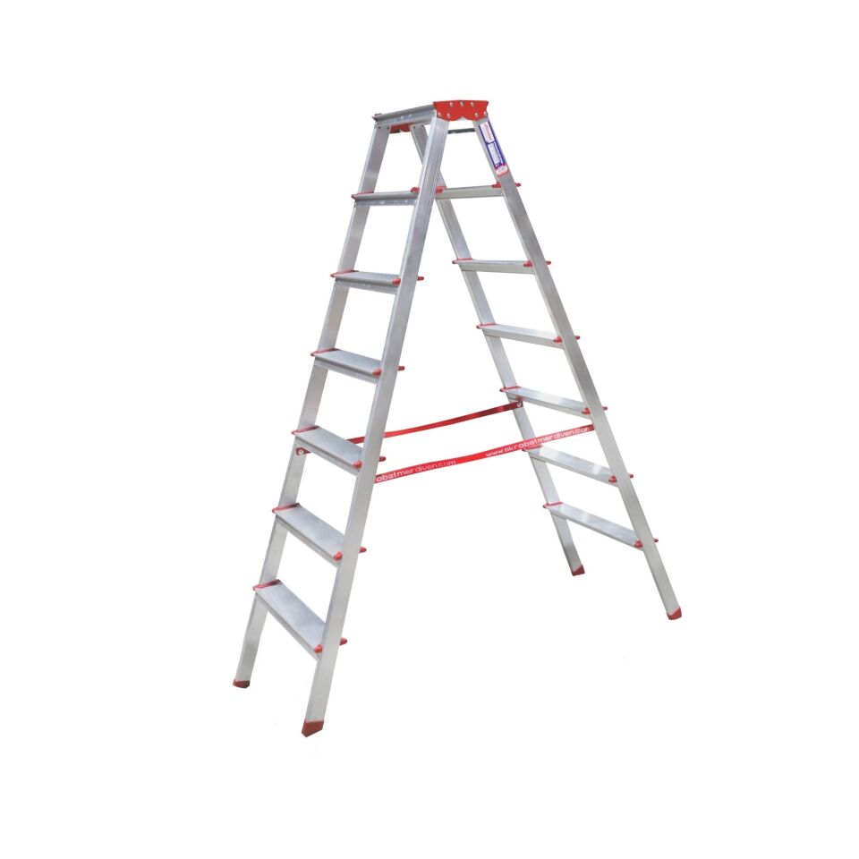 Akrobat Alüminyum Çift Çıkışlı Merdiven 7 Li