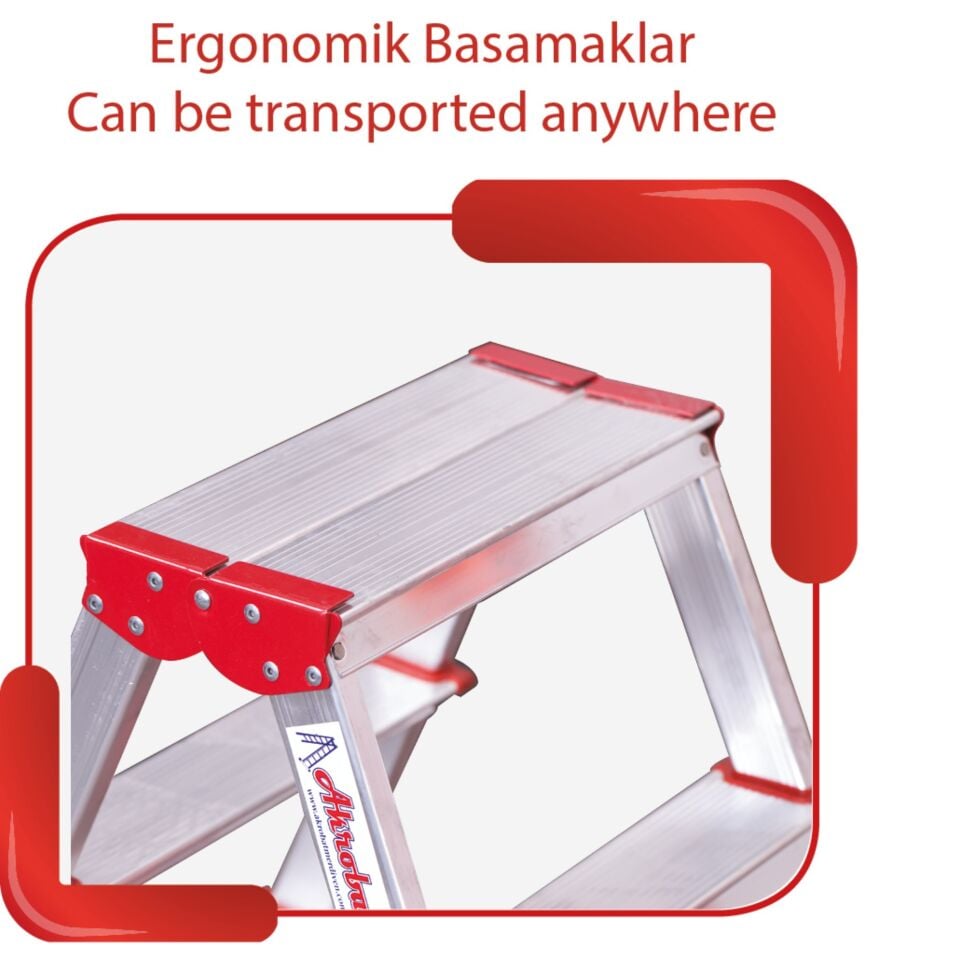 Akrobat Alüminyum Çift Çıkışlı Merdiven 7 Li