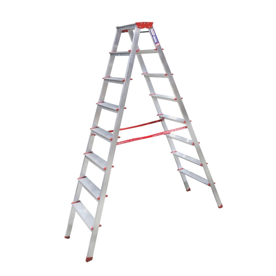 Akrobat Alüminyum Çift Çıkışlı Merdiven 8 Li