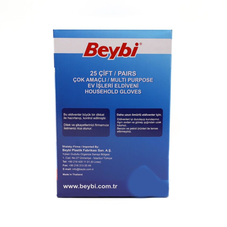 Beybi Eko Lastik Eldiven No: 8-8.5 (25 Çift)