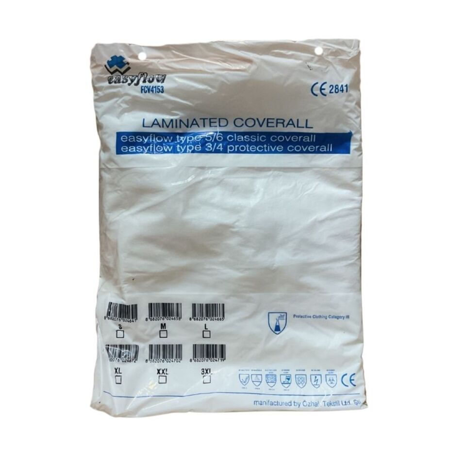 Tek-stil Tek Kullanımlık Lamineli Tulum 55 Gr