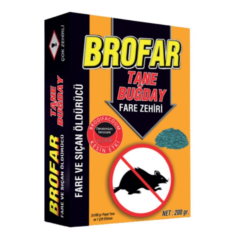 Brofar Buğday Fare Zehiri 200 Gr Kod:111