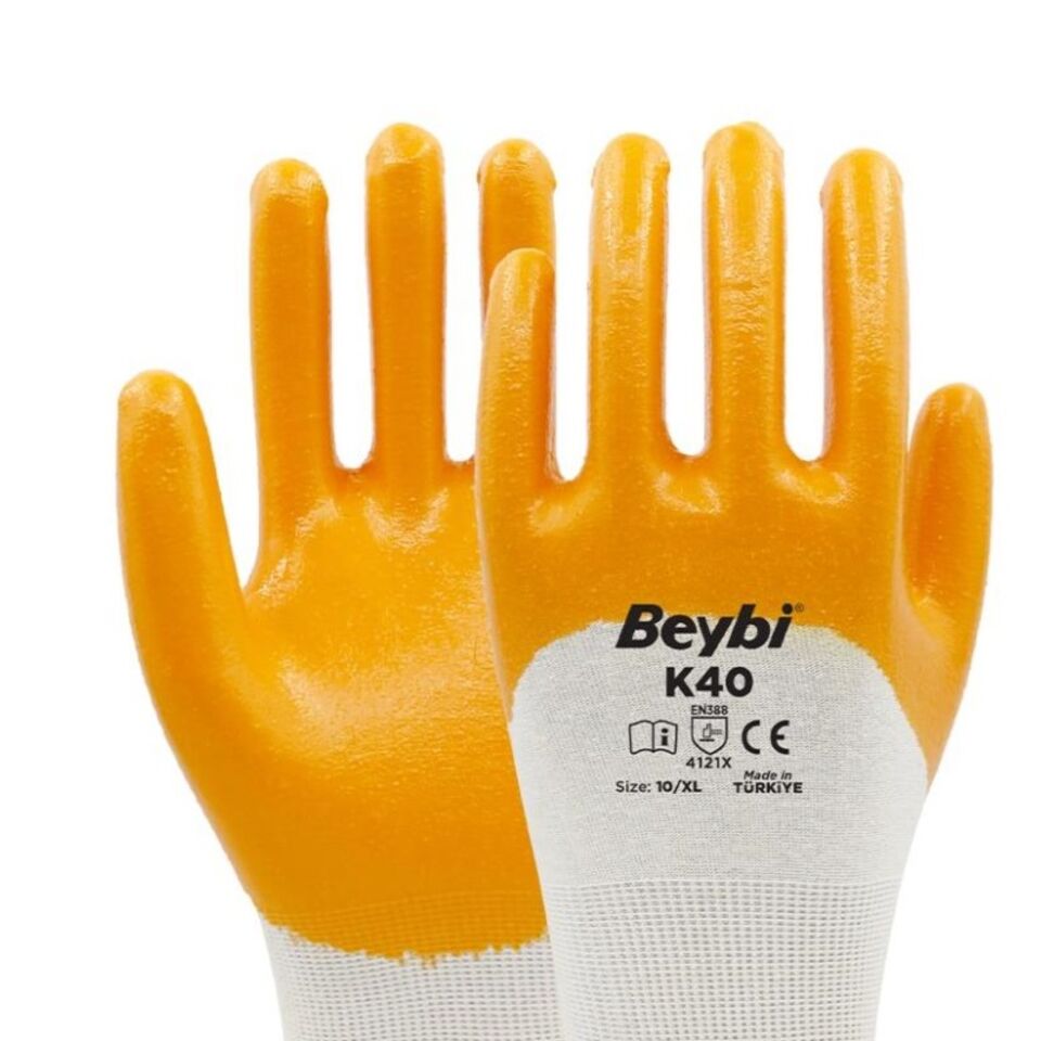 Beybi K40 Nitril Eldiven Sarı No:10