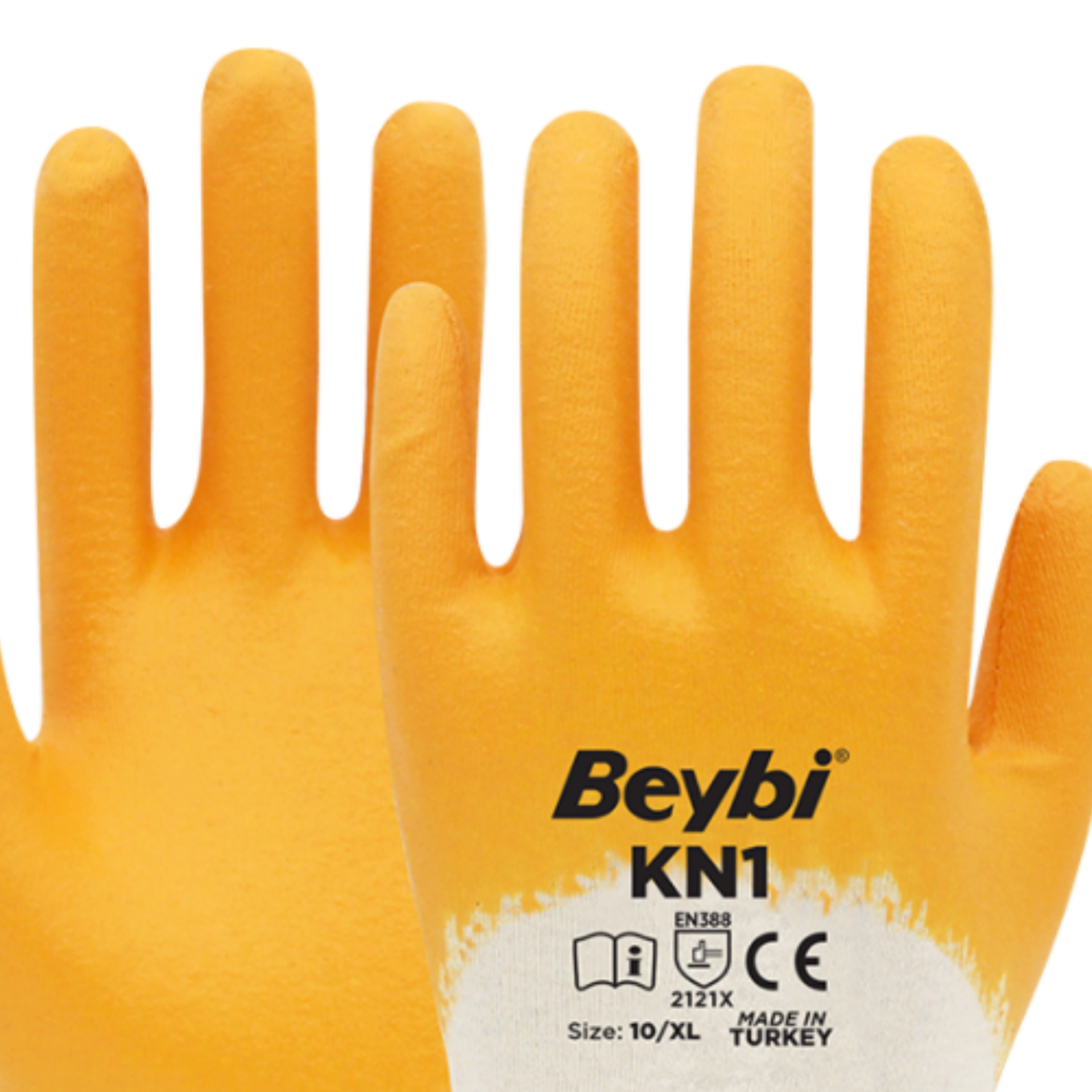 Beybi Kn1 Nitril Eldiven Sarı No: 10