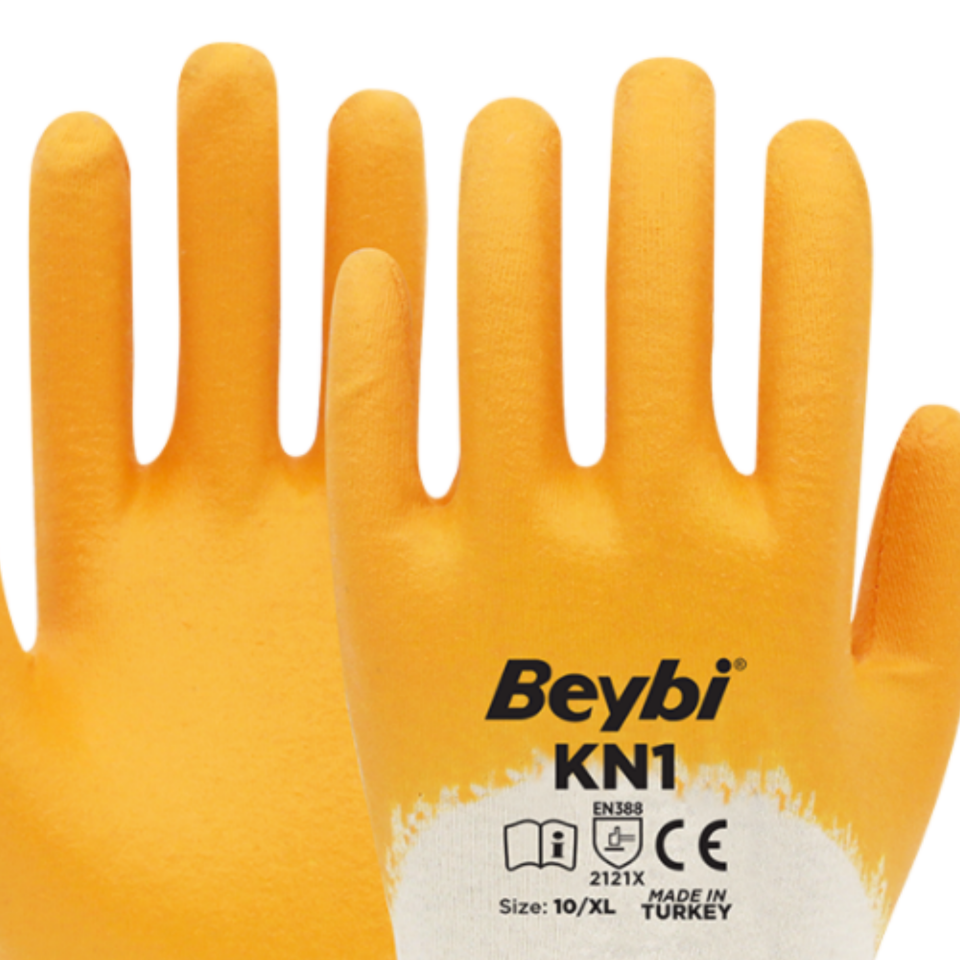 Beybi Kn1 Nitril Eldiven Sarı No: 10