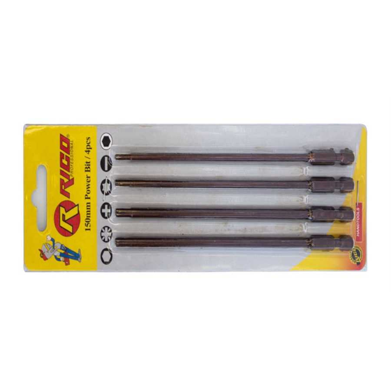 Rico 4 Parça Torx Bits Uç Seti (150 mm) Kaplamalı - 005-KK1123