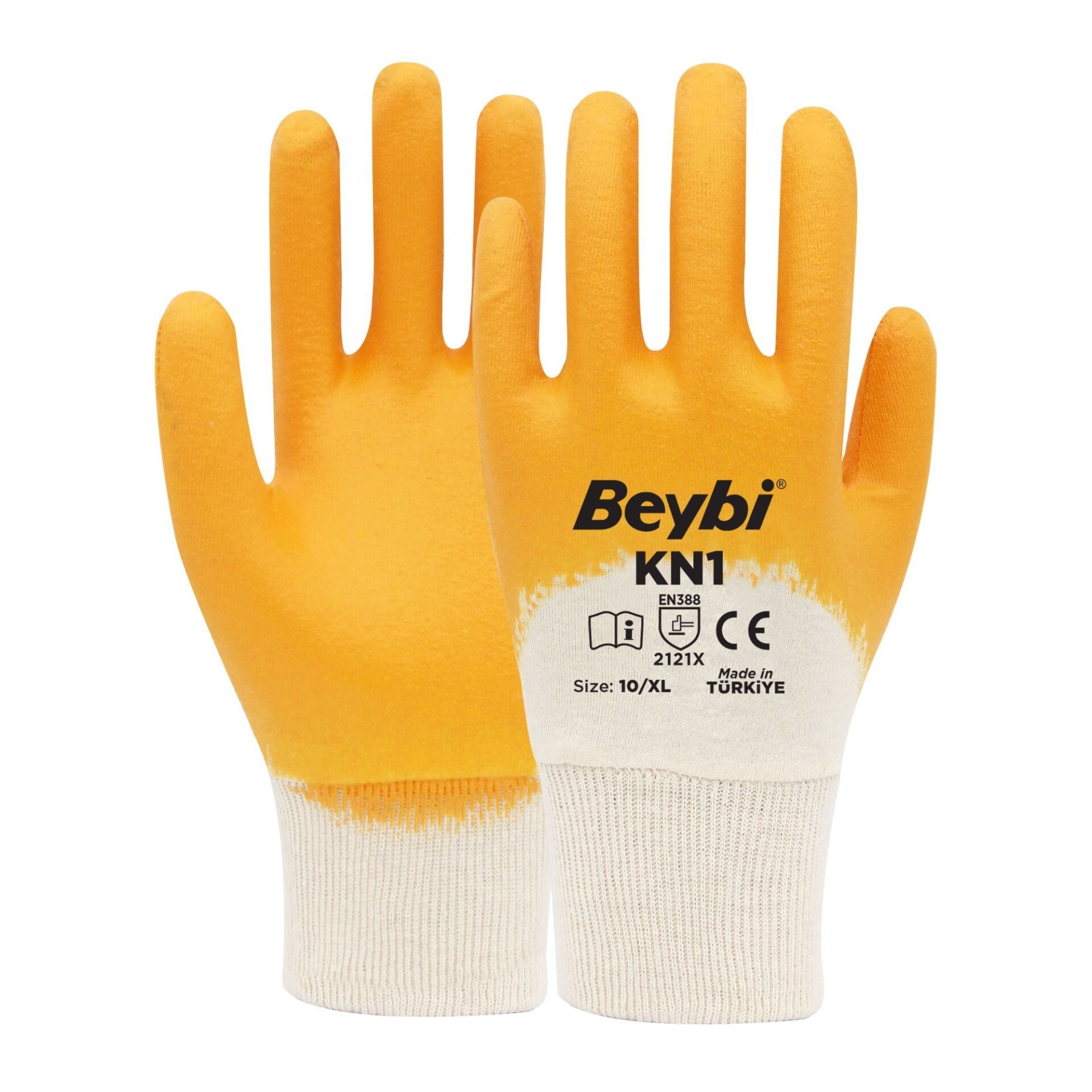 Beybi Kn1 Nitril Eldiven Sarı No: 9