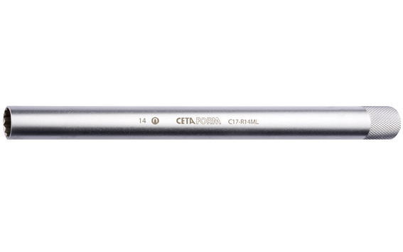 Ceta Form 3/8'' 12 Köşe Buji Lokması (Mıknatıslı-Ekstra Uzun) 14 mm - C17-R14ML