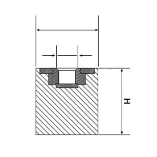 LTE502510 Civatalı Kauçuk Takoz