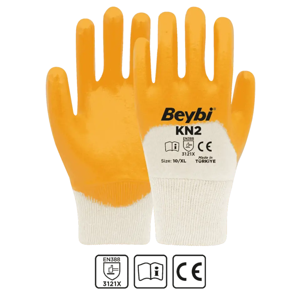 Beybi Kn2 Nitril Eldiven Sarı No: 10