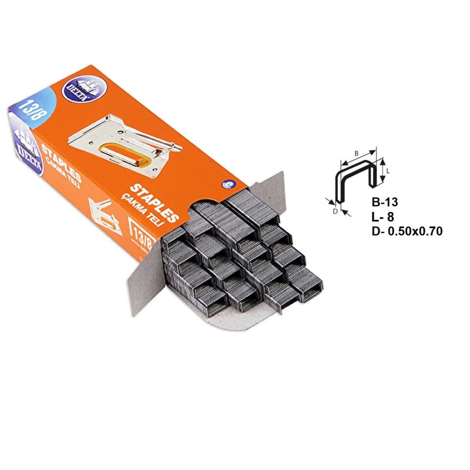 Delta Zımba Teli 13/8 (5000 Adet) (24 Paket)