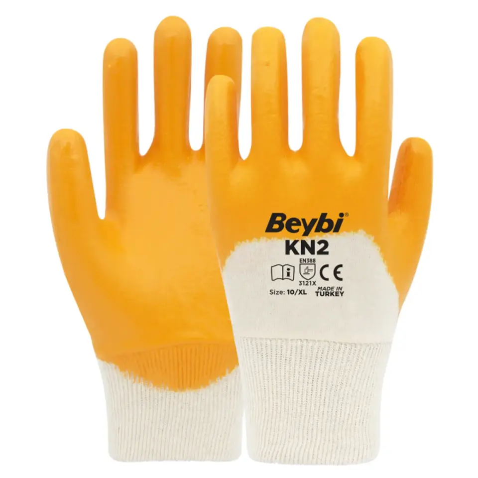 Beybi Kn2 Nitril Eldiven Sarı No: 9