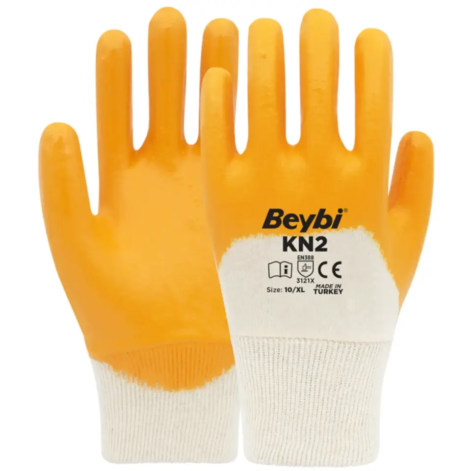 Beybi Kn2 Nitril Eldiven Sarı No: 9
