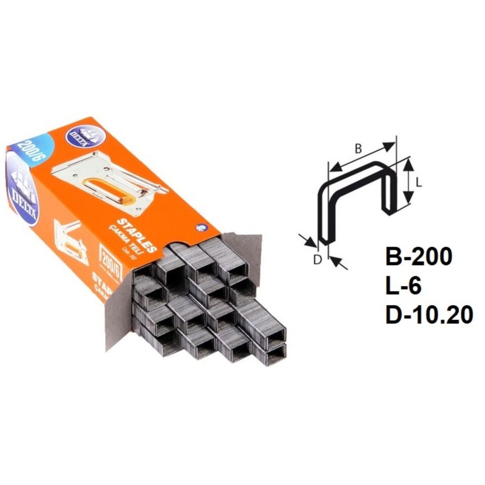 Delta Zımba Teli 200/6 (5000 Adet)