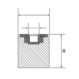 LTE602512 Civatalı Kauçuk Takoz
