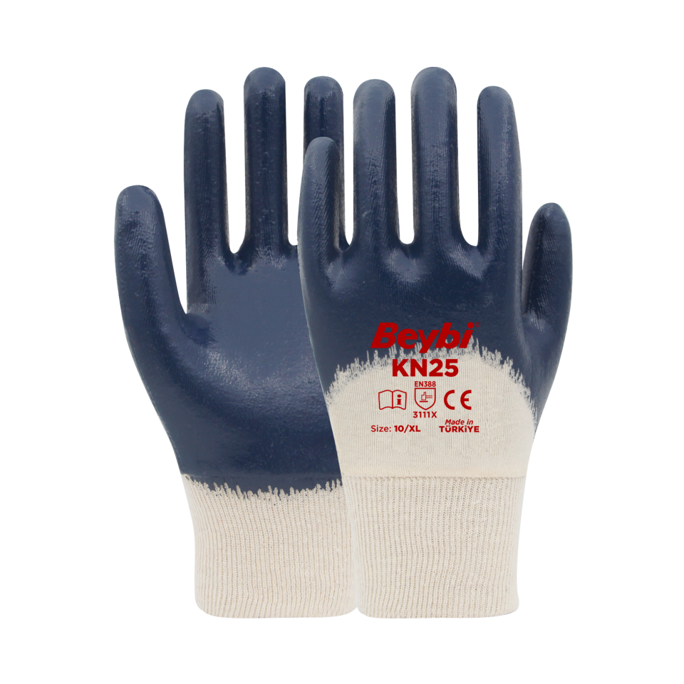 Beybi Kn25 Nitril Eldiven Lacivert No:9