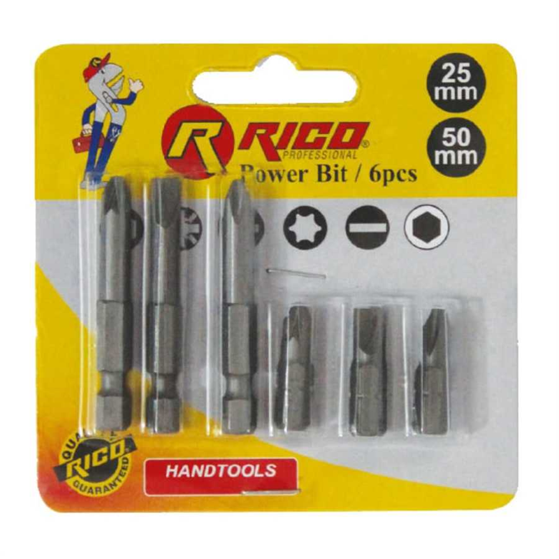 Rico 6 Parça Bits Uç Seti (25mm-50mm) - 005-KK1147