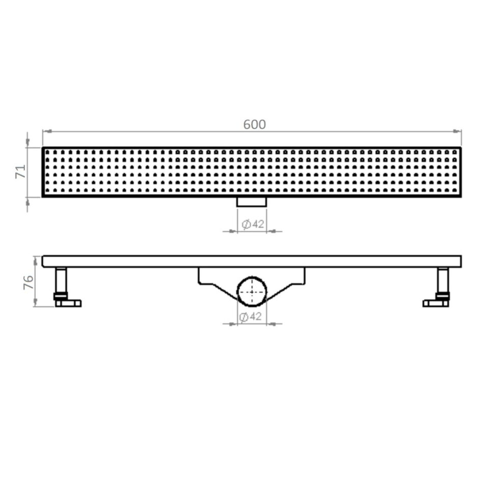Tema Duş Kanalı 60 Cm Kare İzalasyonlu 93776