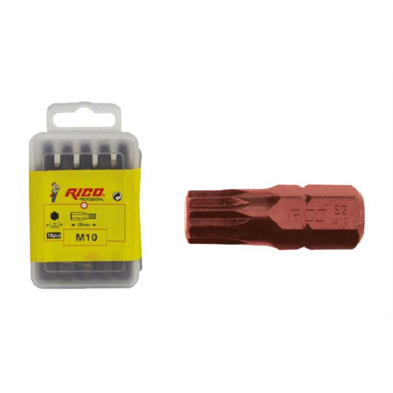 Rico M6-30x10mm Bits Uç Mıknatıslı Kırmızı - 005-KK1167