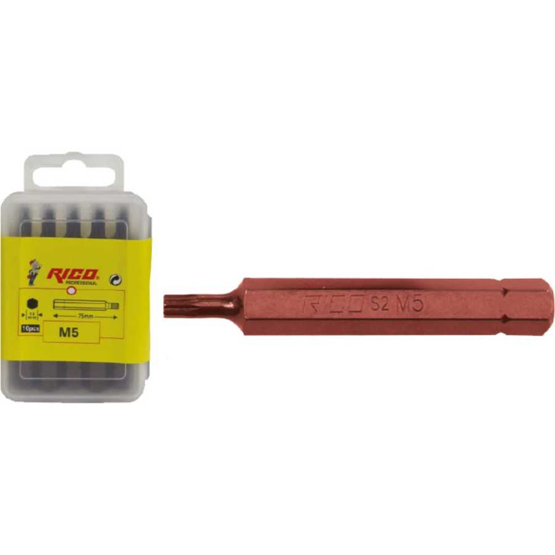 Rico M5-75x10mm Bits Uç Mıknatıslı Kırmızı - 005-KK1171