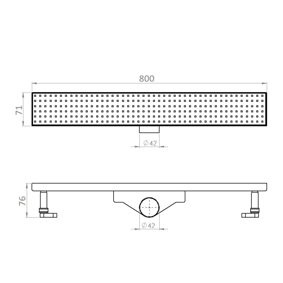 Tema Duş Kanalı 80 Cm Kare İzalasyonlu 93778
