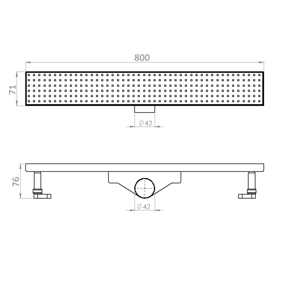 Tema Duş Kanalı 80 Cm Kare İzalasyonsuz 93768