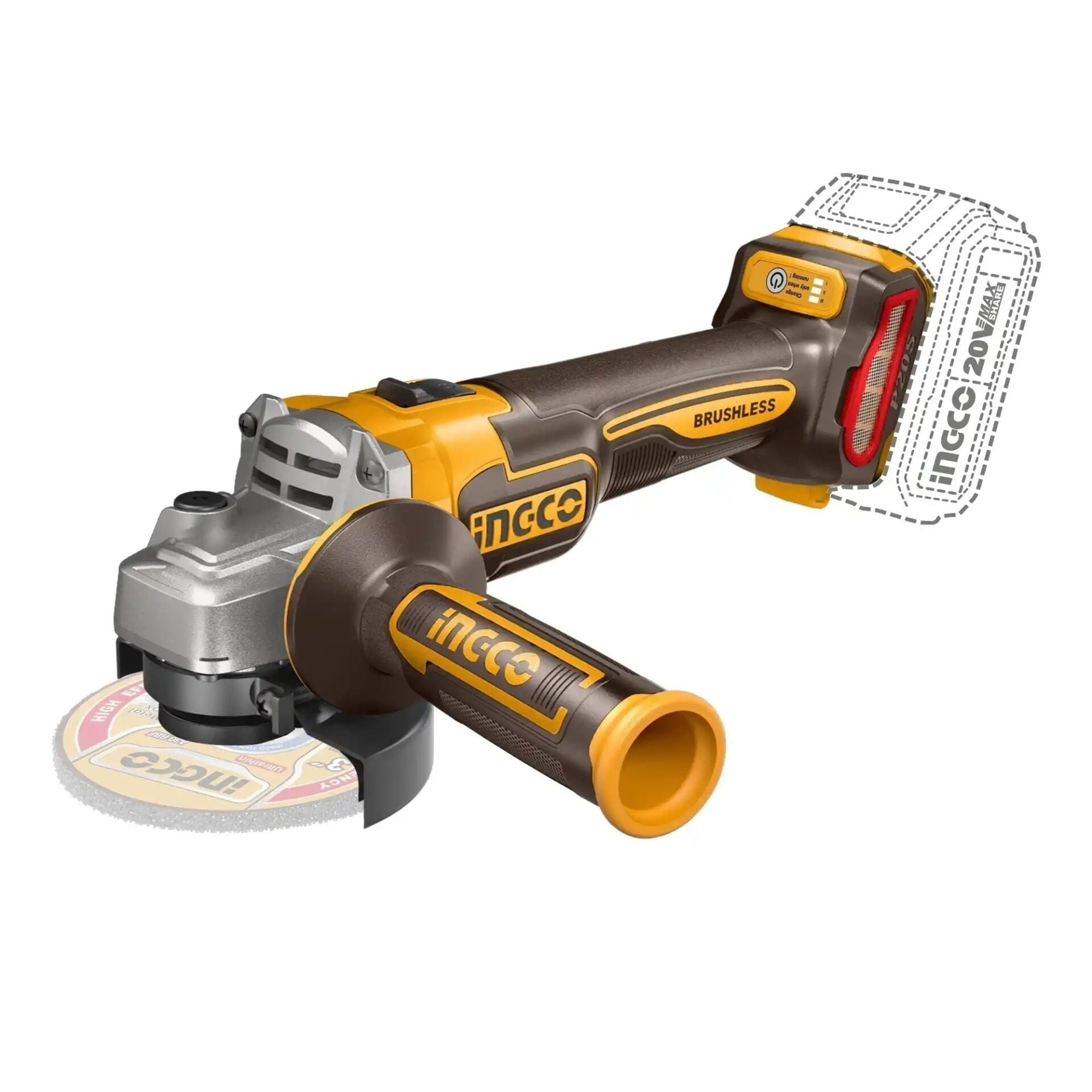 İngco Caglı21154 Akülü Avuç Taşlama 115 Mm