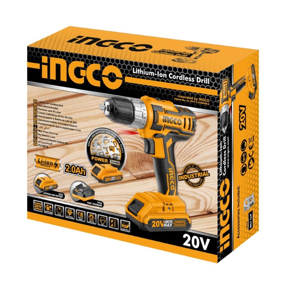 İngco Cdlı2002 Akülü Vidalama 20v