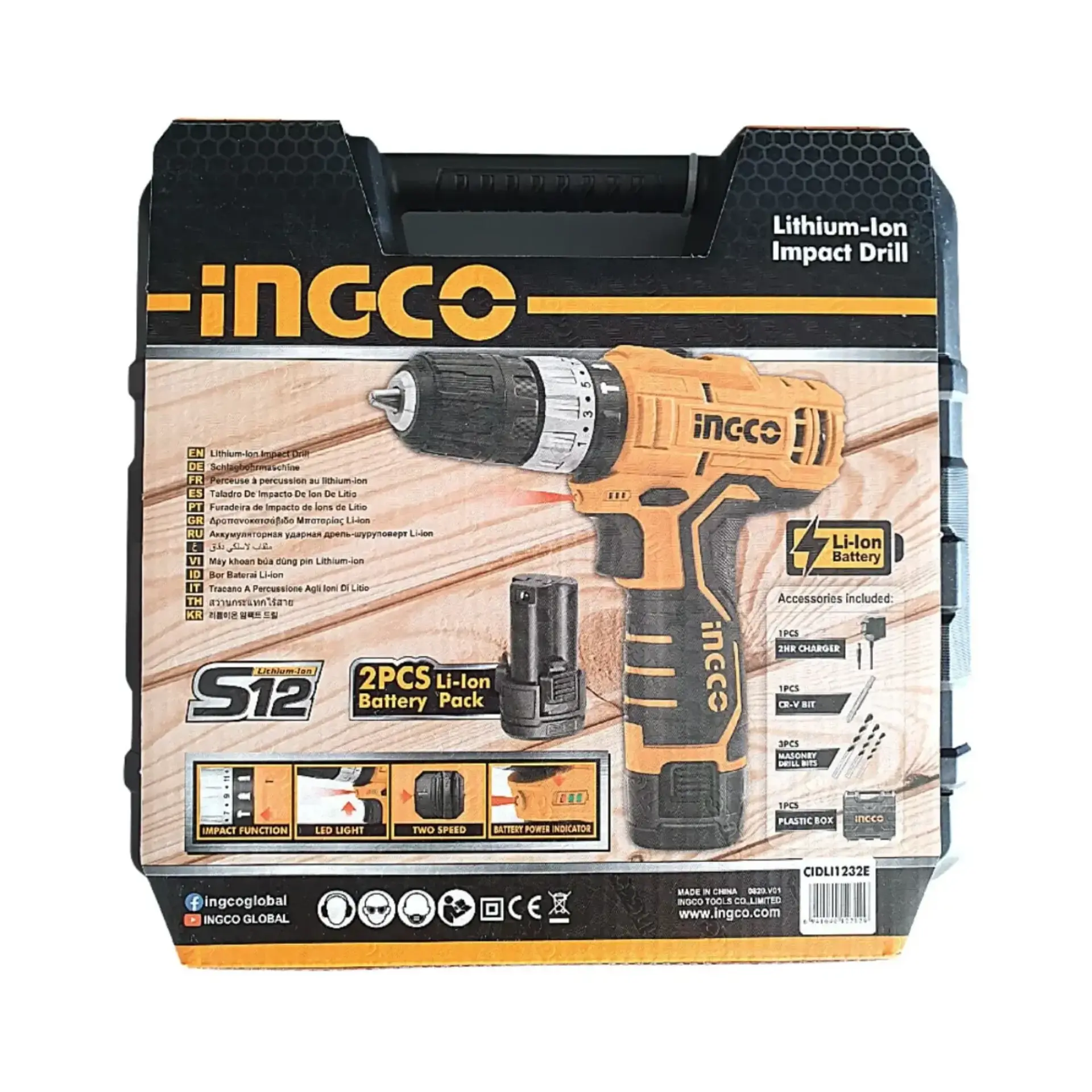 İngco Cıdlı1232e Akülü Vidalama 12v Darbeli